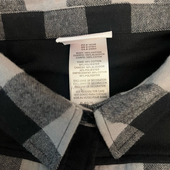 Pittsburgh Steelers Juniors Black Front Knot Plaid Size XL Button-Up Shirt NWT - Picture 9 of 16